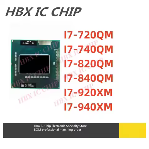 1PCS i7 740QM i7 720QM i7 820QM i7 840QM i7 920XM i7 940XM Quad-Core Laptop CPU Socket G1 PGA988 HM5