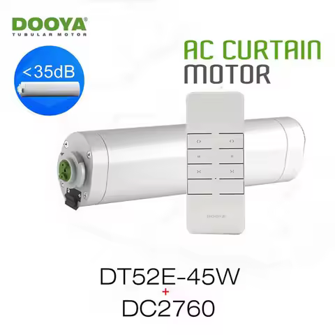 Dooya Home-Automation Open/Close Electric Curtain Motor DT52E 45W+DC2760 2 Channel Emitter WIFI Cont
