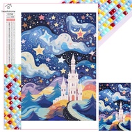 5D DIY Full Square Drill Diamond Painting Star Castle Home Decor Art 45x65cm