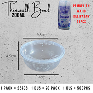 THINWALL BULAT isi 25pcs / THINWALL BOWL 200ML / THINWALL ROUND 300ML / THINWALL ROUND 450ML / THINW