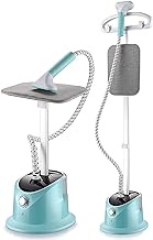 WSJTT Household Vertical Clothes Steamer 2000W Small Hanging Steaming Iron Machine with Ironing Board and 1.7L Water Tank (Color : Green)