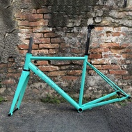 유700Cx30C SEABOARD CR05 Road Bike Frame Chromium-molybdenum Steel Frame Carbon Fiber Fork Disc B ⓥR