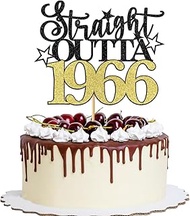 Straight Outta 1966 Cake Topper,59th Birthday Cake Topper,Hello 59，Funny 59th Birthday/59 Fabulous， 