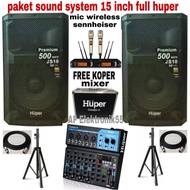 Paket Sound System Huper 15 Inch+ Mixer Huper Original