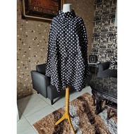 Original Brand Oversized Polka Dot Turtleneck Drawstring Waist Jacket by Elf Type Made in Korea