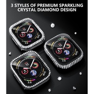 3 Pack for Apple Watch Screen Protector 41mm. 3 styles of Crystal Diamond Cases, Made of PC and 9H T