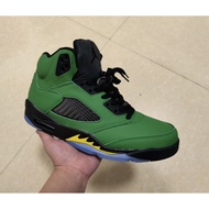 5 High-Top Green Retro Breathable Shock-Absorbing Men's Basketball Shoes aj5 QDVR 0AFX
