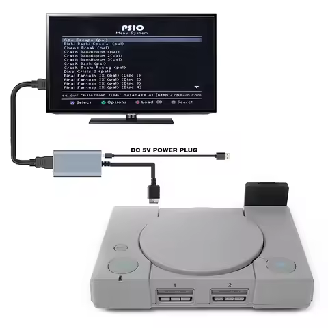 design Optical Drive Emulator (Clone Version) 3D Printed Case For PS Original PSX PS1 Classic With S