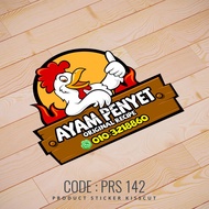 STICKER AYAM GORENG, AYAM PENYET, NASI AYAM, AYAM SEGAR, AYAM FROZEN, AYAM GOLEK, AYAM BAKAR, BUBUR 