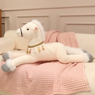 Horse Fuzzy Pillow Extended Legs Fuzzy Horse Pillow Soft Furnishing Fuzzy Embroidered