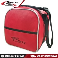 Bowlingmall - Heatwave Collar 1 Ball Tote- RED ball tote bag, Single bowling ball bag