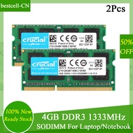 Crucial RAM DDR3 8GB (2x4GB) 1333MHz 1.5V Laptop Memory 204Pin SODIMM PC3-10600 Notebook Memory DDR3 RAM Memory Module