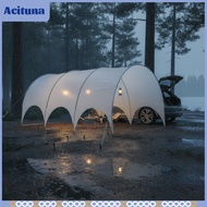 Acituna Silver-Coated Outdoor Tunnel Canopy Fiberglass Poles Arched Canopy Tent Rain Protection Tunn