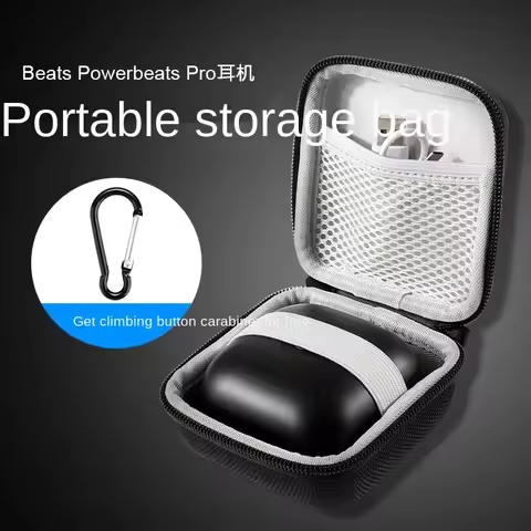 For Beats Powerbeats Pro Bluetooth Headset Storage Bag Hard Shell Protective Cover Data Cable Box