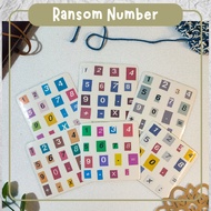 Ransom Number Stickers Number sticker/s Number sticker/s ransom sticker/s