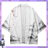 Anime Demon Slayer Kimono Zenitsu Tanjirou Cosplay Haori Tops Cardigan Casual Graphic Outerwear