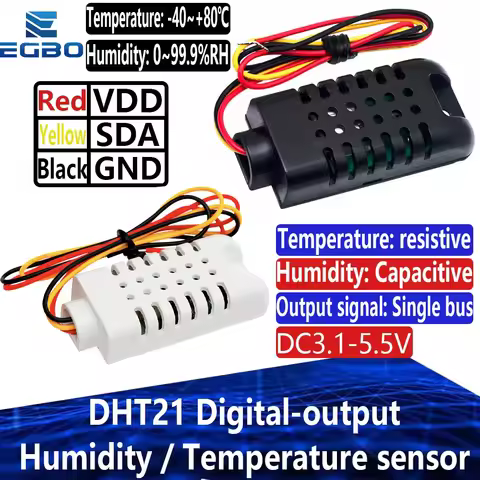 DHT21 New Digital-output relative humidity-temperature sensor/module,connect with single-bus-line Se