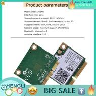 For Intel Dual Band Wireless-ac 7260HMW WiFi+Bluetooth 4.0 Mini PCI-e WiFi Card