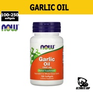 Now Foods Garlic Oil, Immune & Heart Support, Herbal Supplement, 1500mg, Gluten Free, 100-250 Softge