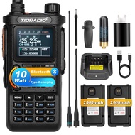 (2 Gen) TIDRADIO TD-H8 10Watt Ham Handheld Radio(2PCS Batteries), Bluetooth Programming,Repeater Cap