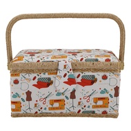 Fabric Sewing Basket Organizer with Removable Tray Household Sewing Storage Organizer Kit Storage Or