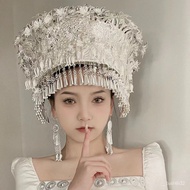 YQ14 New Minority Miao Silver Hat Guizhou Guangxi Yunnan Miao Special Hat Ethnic Headwear
