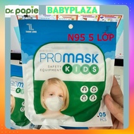 Masks For Babies N95 Dr.Papie Thinh Long 5 Layers For Babies From 1 Year To 4 Years Old - Genuine