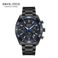 Solvil et Titus Modernist Chronograph Quartz in Gun Dial and Gun Stainless Steel Bracelet Men Watch W06-03265-003