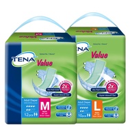 Tena Value Adult Diapers Unisex M12/L10 (1PACK)