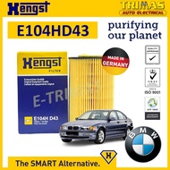 HENGST Oil Filter BMW 3 E46 Engine M43 1997-2006 Penapis Minyak Enjin E104H D43 11 42 1 716 192