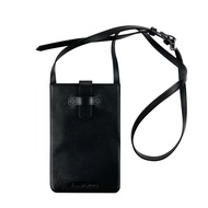 ELLE HOMME กระเป๋าใส่โทรศัพท์หนังวัวแท้ สไตล์ Casual สะพายข้าง/คล้องลำตัว สีดำ (H8H387)