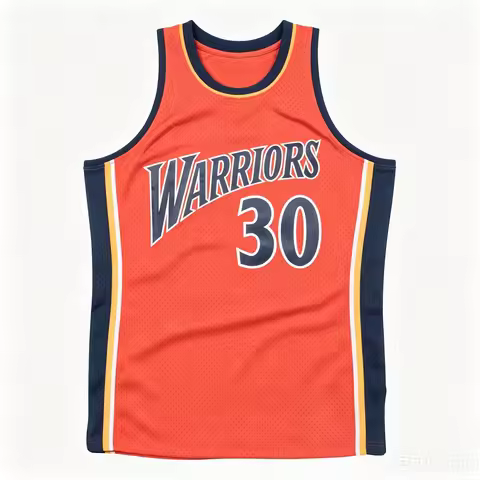 Family Stephen Curry # 30 Retro Basketball Shirt Orange Breathable 3D Printed Mesh Sleeveless Tank T