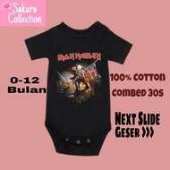 Baby clothes jumper baby kids short band IRON MAIDEN punk rock metal logo writing age 0 1 2 3 4 5 6 