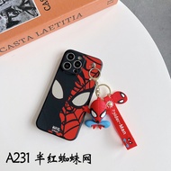 Samsung Galaxy M30 A40S A6 2018 A6S A6 Plus J8 2018 A8 M20 M10 M14 M54 F54 2018 A8S A8 Plus 2018 Cute Cartoon Spider-Man Spider Man Phone Case With Toy Key Chain Wrist Strap