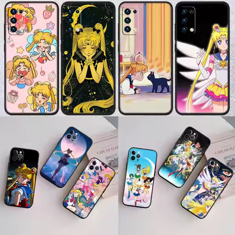 TR34 S-Sailors Art M-Moon New High-End Shell Phone Case for OPPO A3 Pro A72 A74 A76 A77 A77S A78 A79