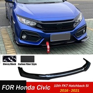 Front Lip Spoiler Bumper Blade Protector 2016-2021 for Honda Civic 10th FK7 Hatchback SI 2&4 Door GR