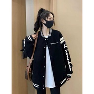 OVERSIZE VARSITY BASEBALL JACKET - CHONDBUN WOMEN'S VARSITY BASEBALL JACKET | KOREAN STYLE WOMEN'S J