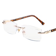 JN IMPRESSION Golden Rimless reading glasses Fashion Frameless mens reading glasses + 100 (+ 1.0) + 