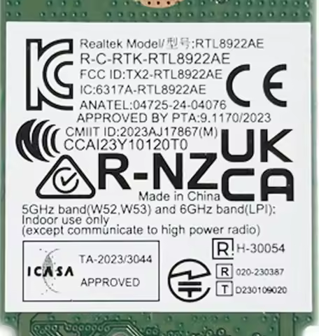 RTL8922AE WIFI7 Wireless Network Card 5G/6G Tri Band M.2 Gigabit BT5.4 RTL8922 Laptop Network Card