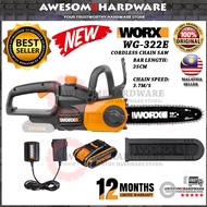 (1 YEAR WARRANTY) WORX WG322E 322 20V CORDLESS BATTERY CHAINSAW