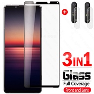 3 In 1กระจกเทมเปอร์ + 2Pcs เลนส์กล้องถ่ายรูป Filmr สำหรับ Sony Xperia 1ii 10ii แก้วแก้วป้องกันบน Son
