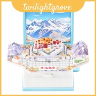 3d Foldable Puzzle Book Keychain With Historical Landmark Scene For Stress Relief And Fun Gift