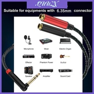 QUU Stereo Splitter Y Adapter 1 4inch 6 35mm Stereo Male to 6 35mm Female