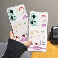 Phone Case OPPO Reno11 Pro 5G Global Version Reno 11 5G 2024 New Fashion Cartoon Rabbit Suger Transparent Shockproof Protection Casing Oppo Reno11Pro