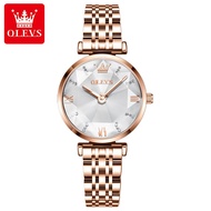 OLEVS Watch Women Woman Stainless Steel Seiko Rose Gold Strap Original Quartz Relo Waterproof Japane