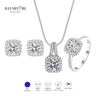 Jewelry Set Earrings Necklace Ring 1-4ct Luxury Moissanite Diamond Genuine Sterling Silver S925 Pass