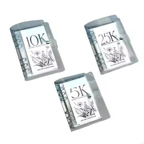 77HB Clear Cover Envelope Monthly Money Saving Challenge Binder Book with Loose for Engaging Money S