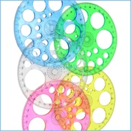 ESP 5 Pcs Circle Protractor Measuring Stencils Circle Template Ruler Math Protractor