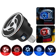 Motorcycle Brake Light Hokage Wheel Eyes Rotating Rainbow Flashing Tail Light Auxiliary Bulb Anime T