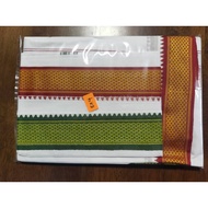 INDIAN TRADITION VESHTI POLYESTER 8 X 4  ( WHITE COLOR )